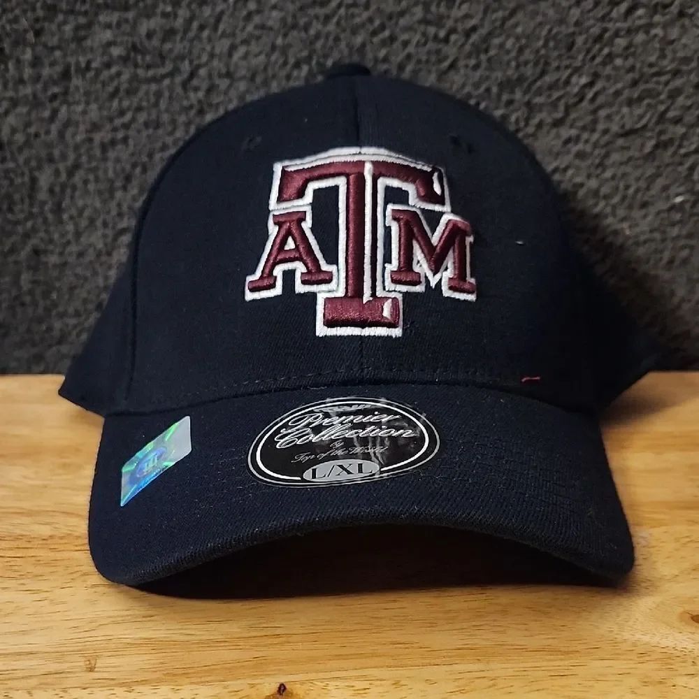 Top of the World Texas A&M Black Stretchfit Hat - New